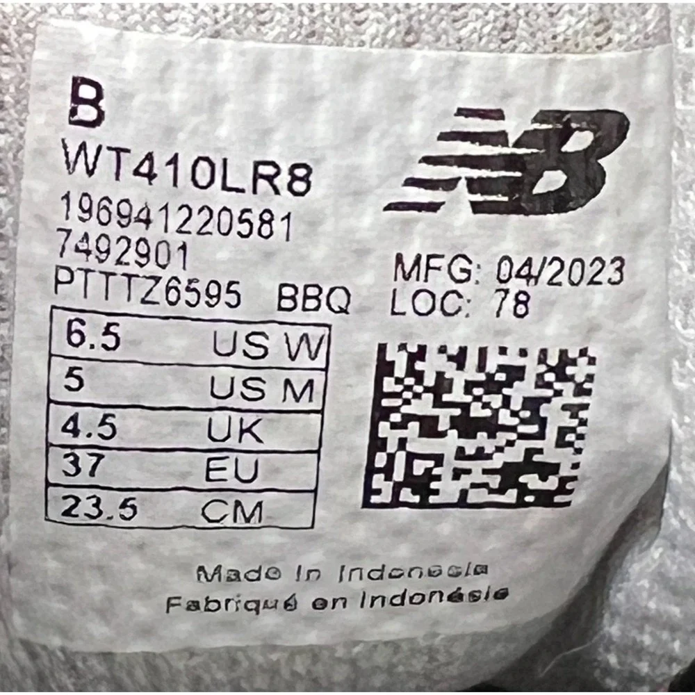 New‎ Balance 410 WT410LR8 Unisex W6.5/M5 Trail Runner Shoes Gray Plum Sneakers